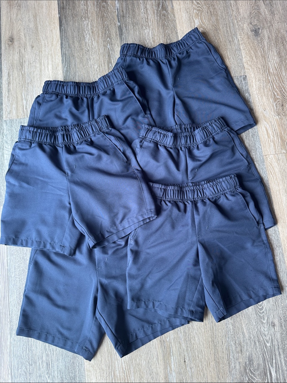 tek gear navy athletic shorts with elastic waist